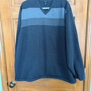 Van Heusen V-Neck Sweater - Charcoal and Black